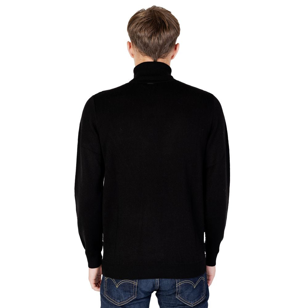 Antony Morato Black Wool Sweater for Elevated Style