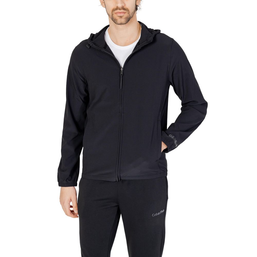 Calvin Klein Black Wool Jacket for Effortless Elegance