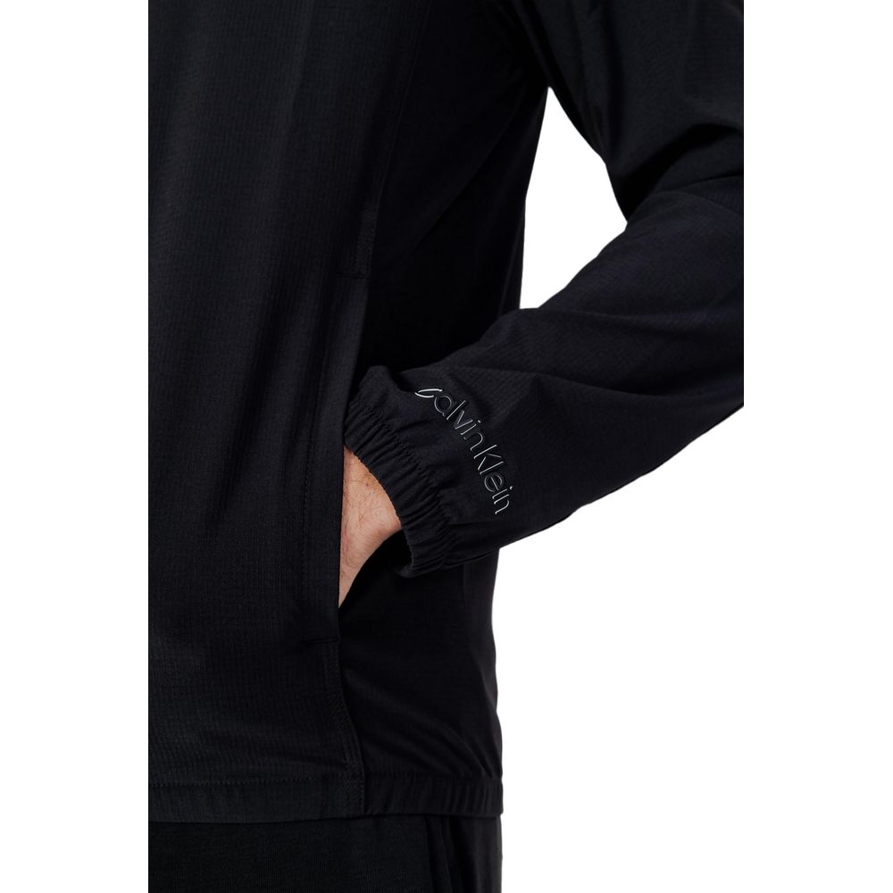 Calvin Klein Black Wool Jacket for Effortless Elegance