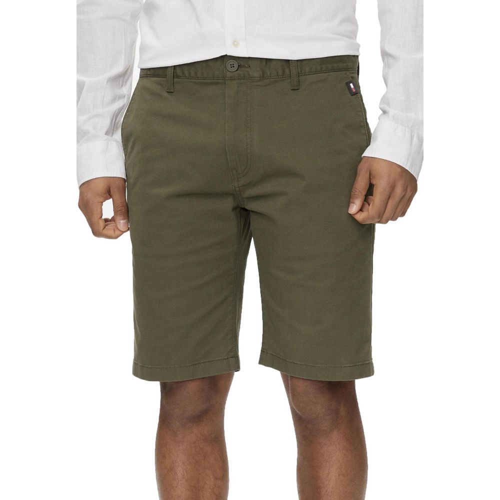 Tommy Hilfiger Green Cotton Short for Effortless Style