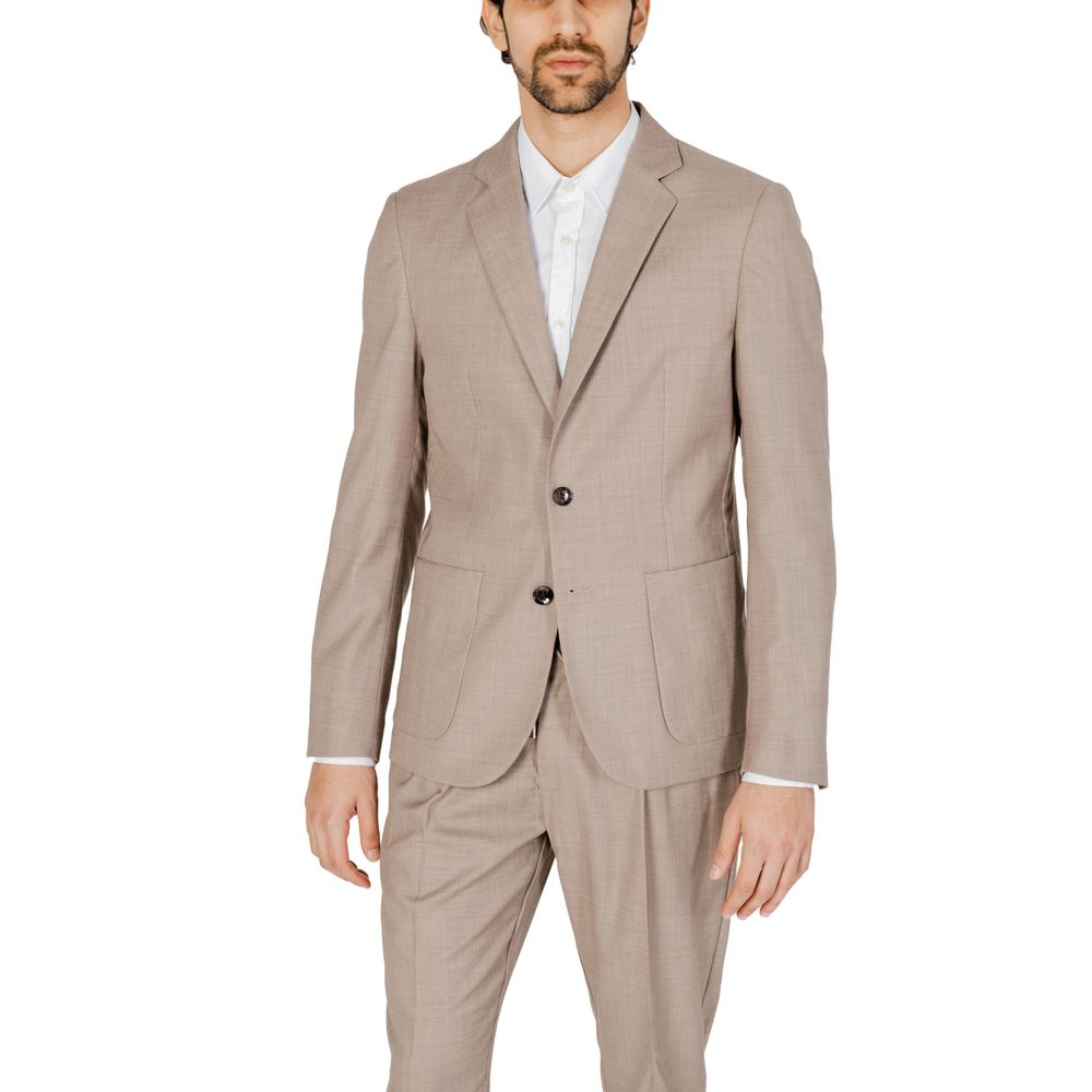 Antony Morato Beige Wool Suit - Modern Elegance Redefined