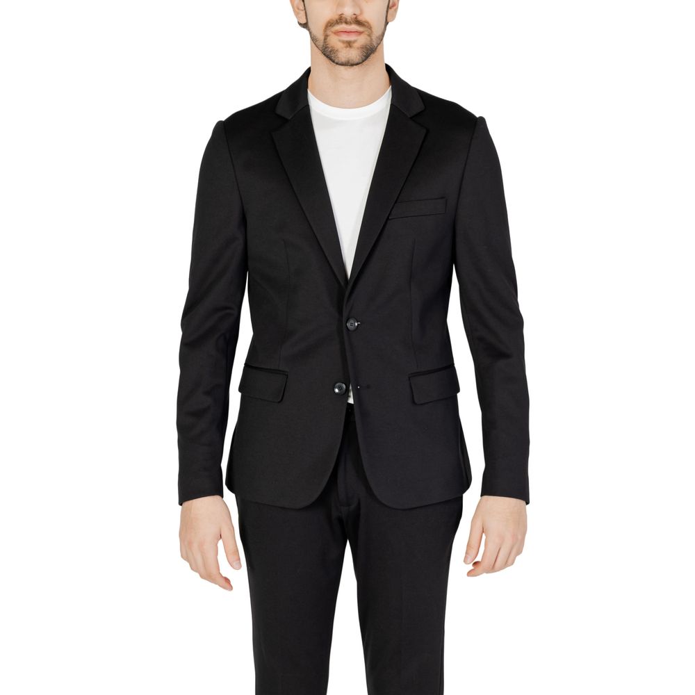 Antony Morato Black Wool Suit for Modern Sophistication