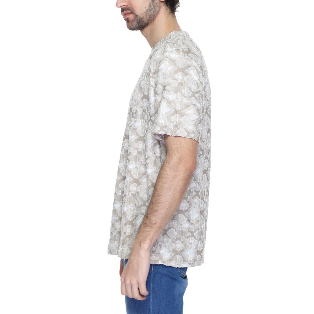 Antony Morato Beige Viscose T-Shirt for Elevated Casual Style