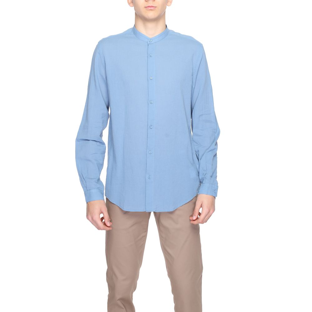 Antony Morato Blue Cotton Shirt for Effortless Elegance