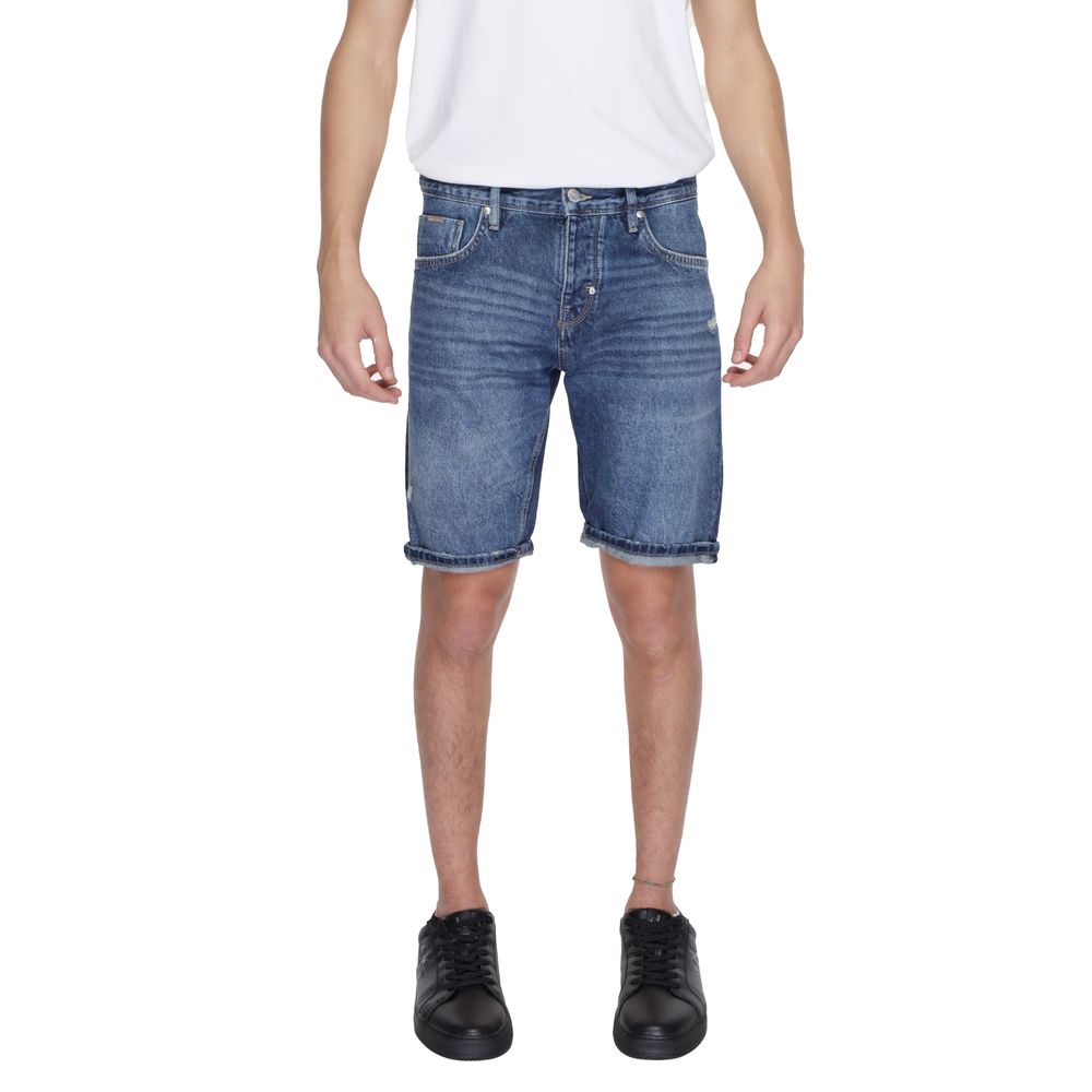Antony Morato Blue Cotton Shorts for Effortless Elegance
