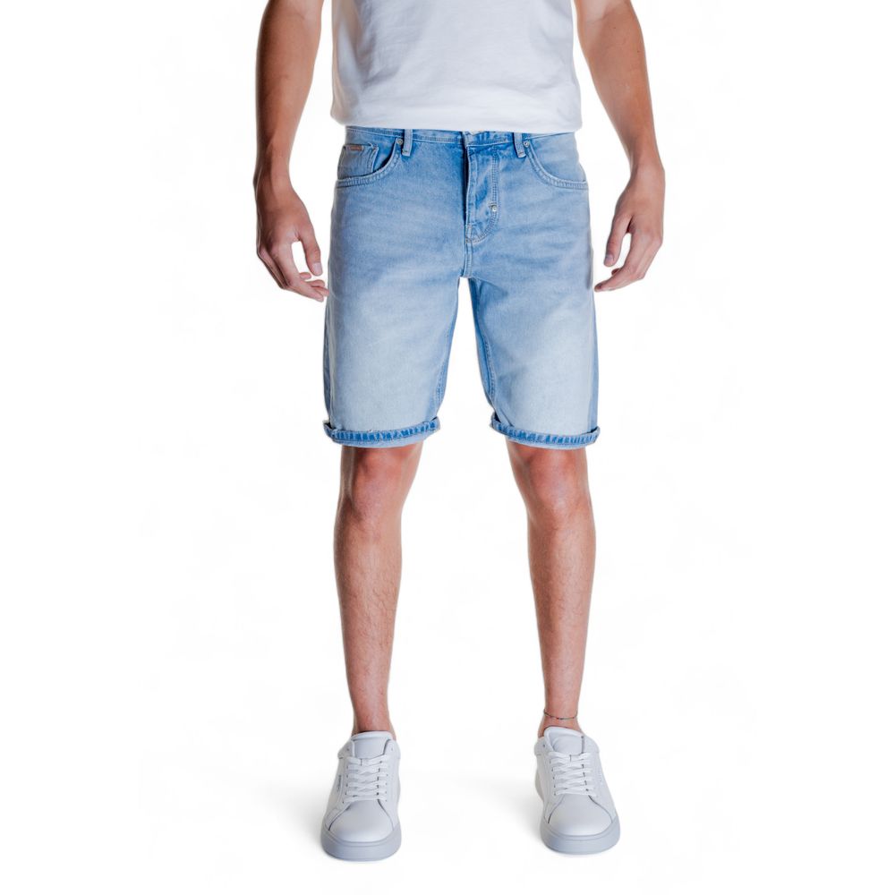 Antony Morato Light Blue Cotton Short for Elevated Style
