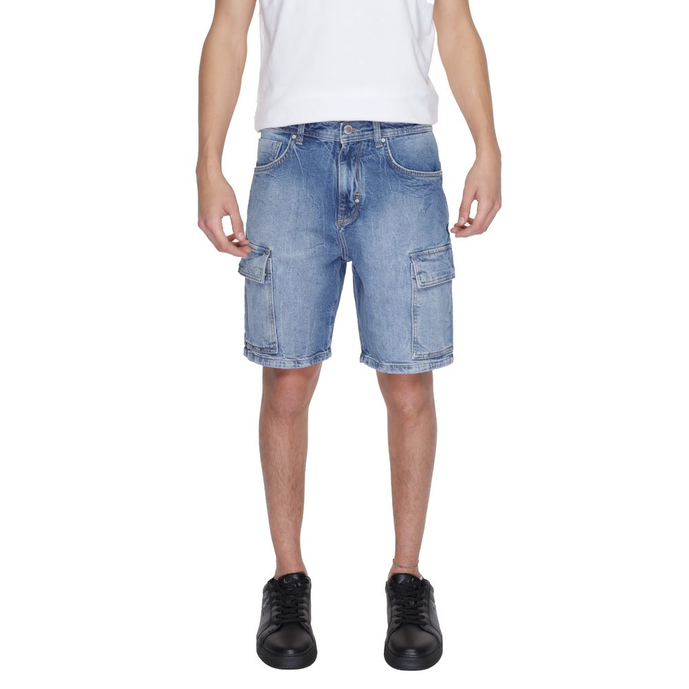Antony Morato Blue Cotton Short for Elevated Summer Style