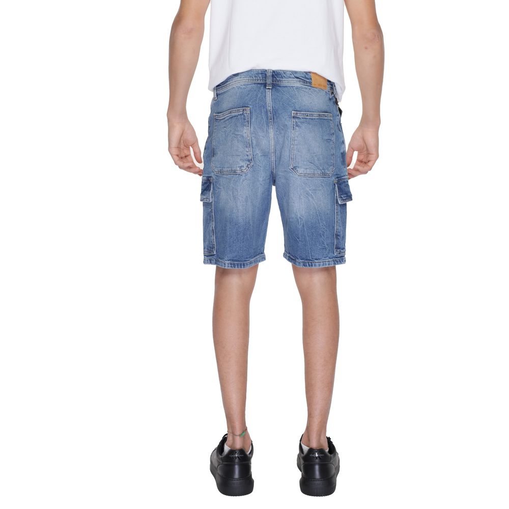 Antony Morato Blue Cotton Short for Elevated Summer Style