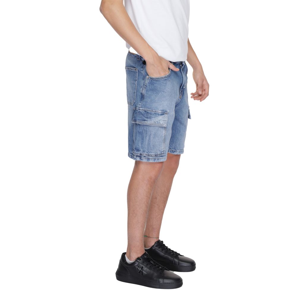 Antony Morato Blue Cotton Short for Elevated Summer Style