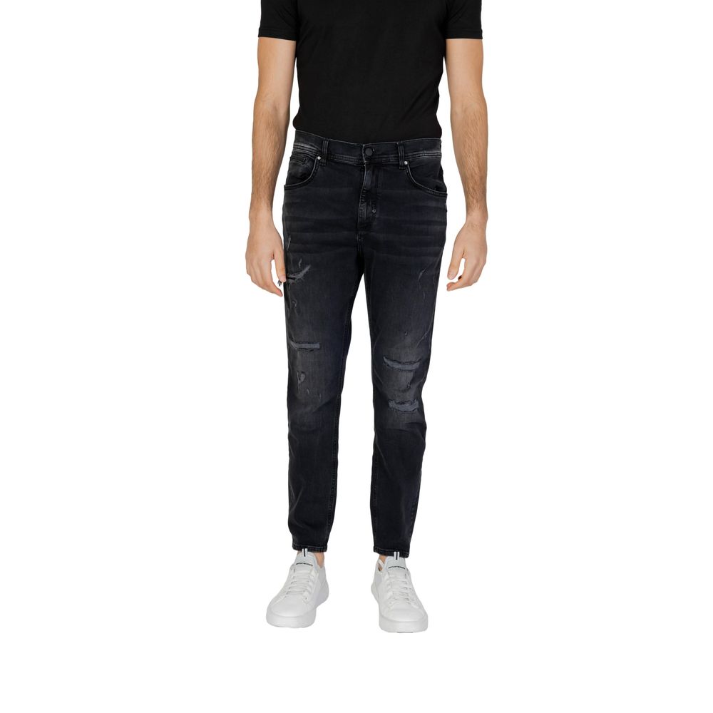 Antony Morato Black Cotton Jeans & Pant for Elevated Style