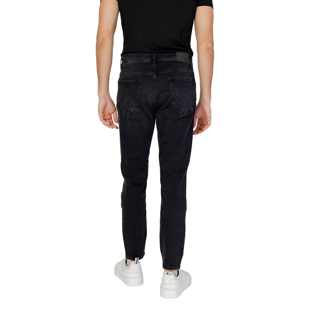 Antony Morato Black Cotton Jeans & Pant for Elevated Style