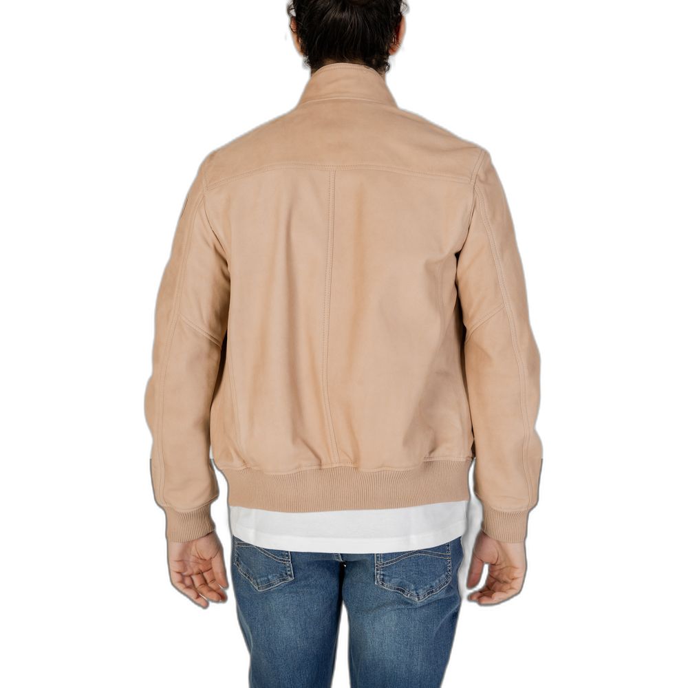 Blauer Beige Leather Jacket - Timeless Luxury Redefined