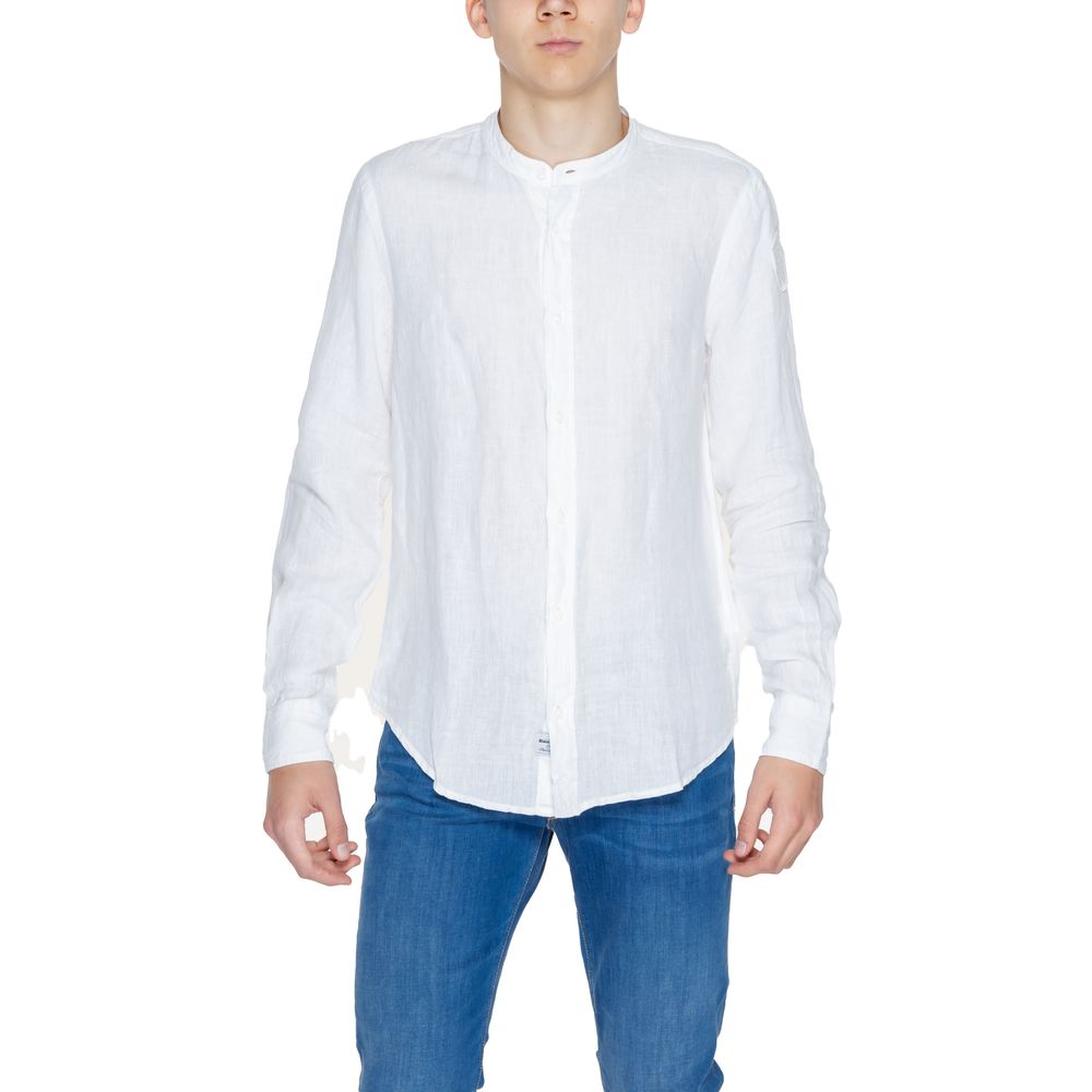 Blauer White Linen Shirt - Timeless Elegance Redefined