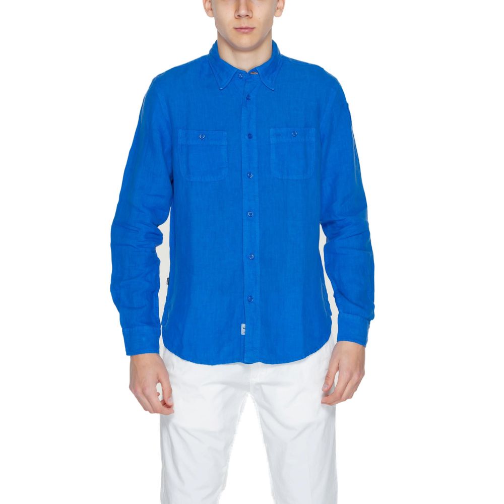 Blauer Blue Linen Shirt - Timeless Sophistication Redefined