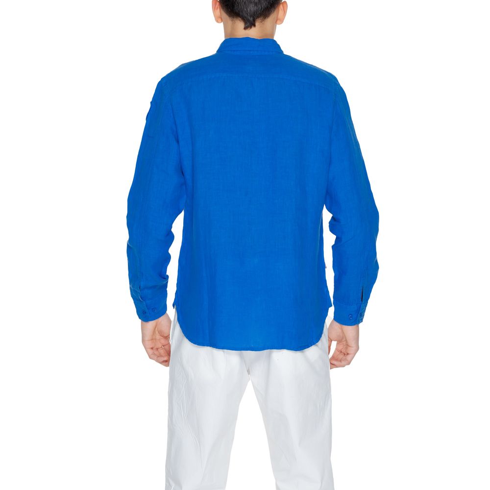 Blauer Blue Linen Shirt - Timeless Sophistication Redefined