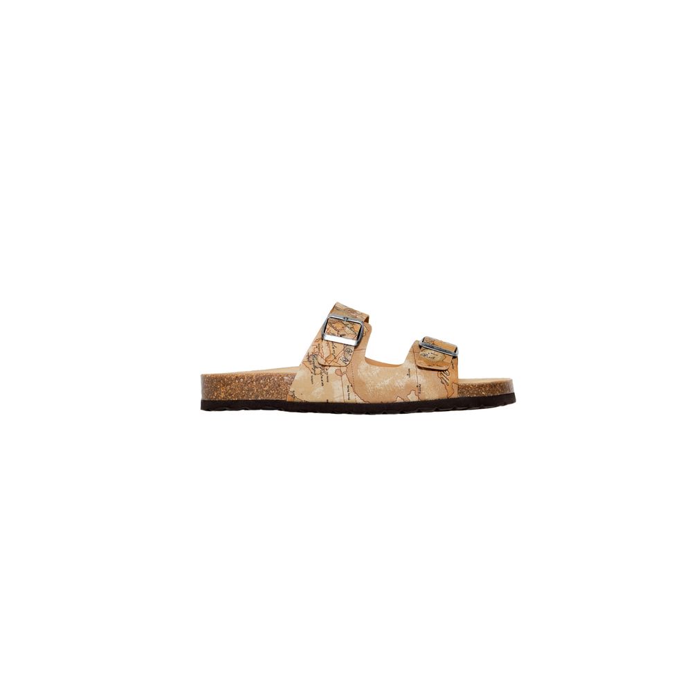 Alviero Martini Beige Textile Sandal Luxury Elegance
