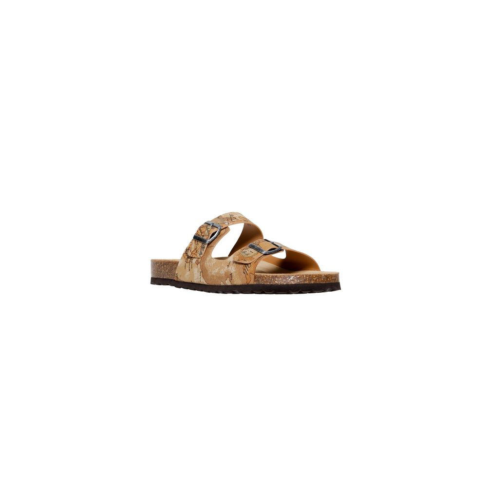 Alviero Martini Beige Textile Sandal Luxury Elegance