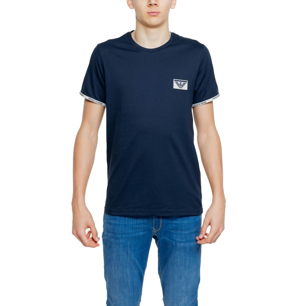 Emporio Armani Blue Cotton T-Shirt for Distinct Style
