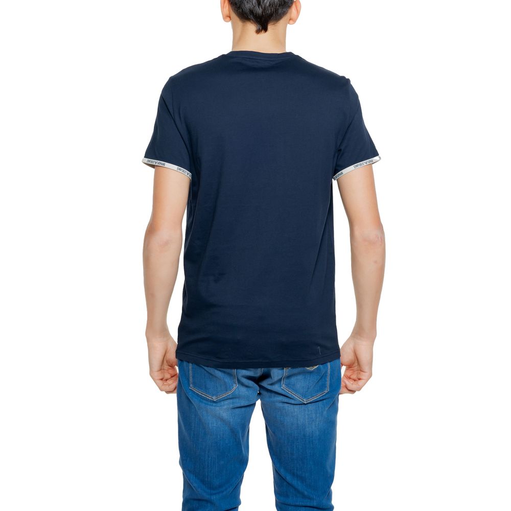 Emporio Armani Blue Cotton T-Shirt for Distinct Style