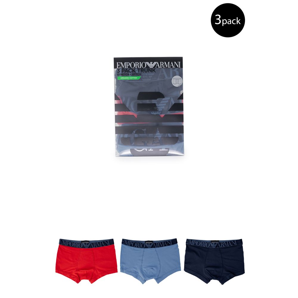 Emporio Armani Blue Cotton Underwear Essentials