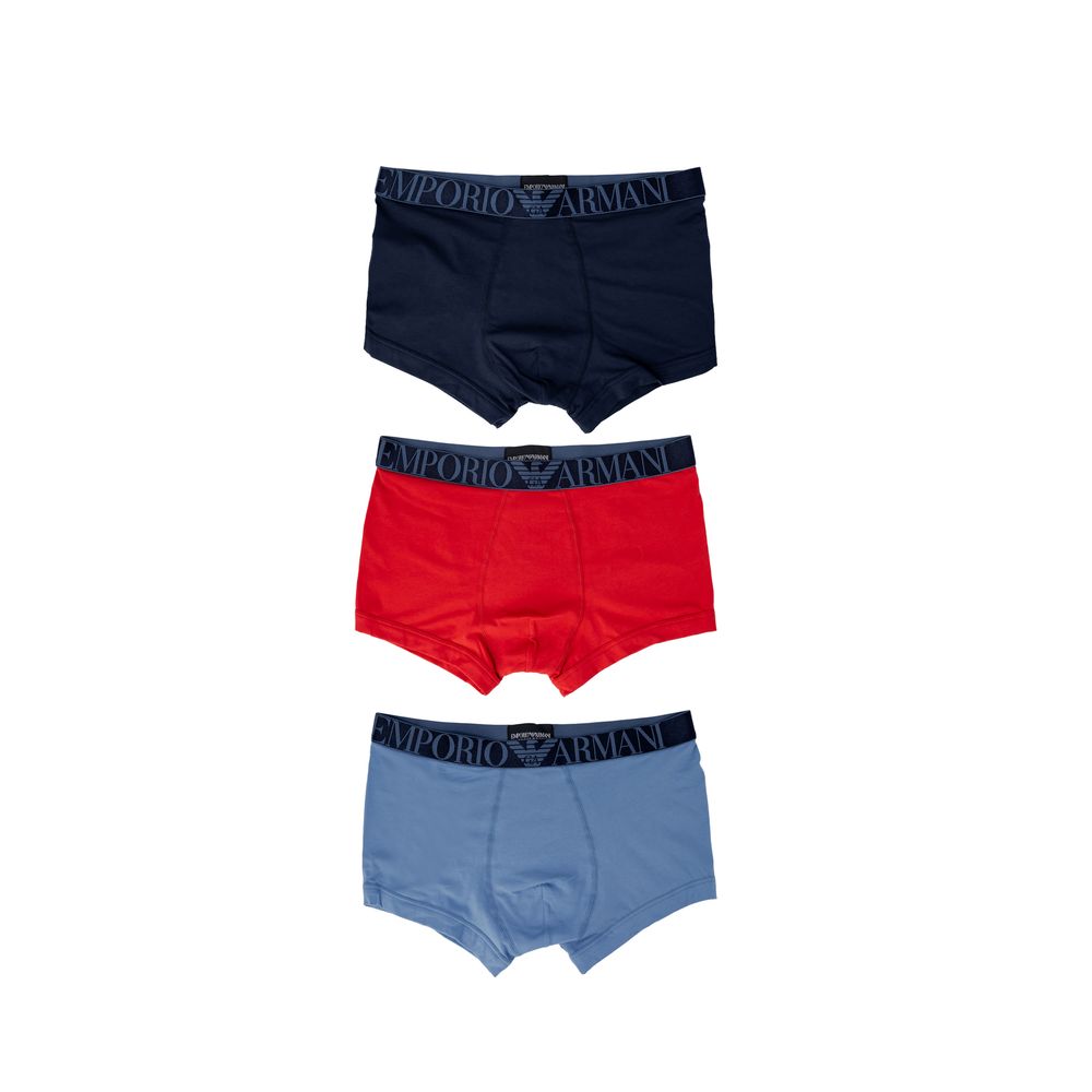 Emporio Armani Blue Cotton Underwear Essentials
