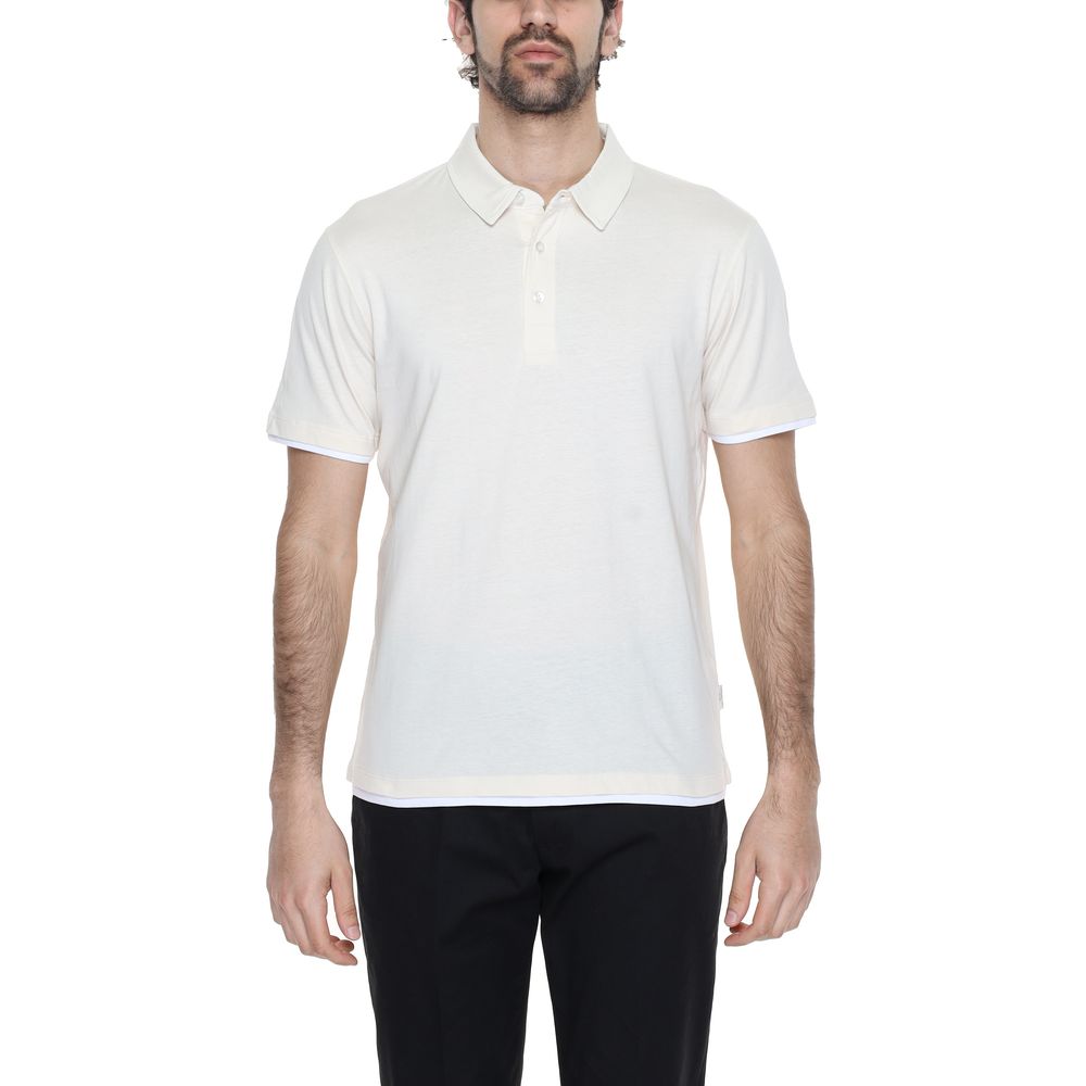 Hamaki-Ho Cream Cotton Polo Shirt for Effortless Elegance