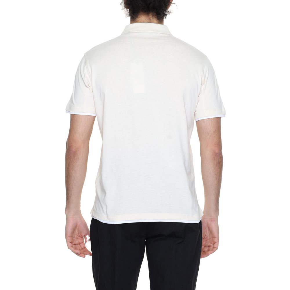 Hamaki-Ho Cream Cotton Polo Shirt for Effortless Elegance