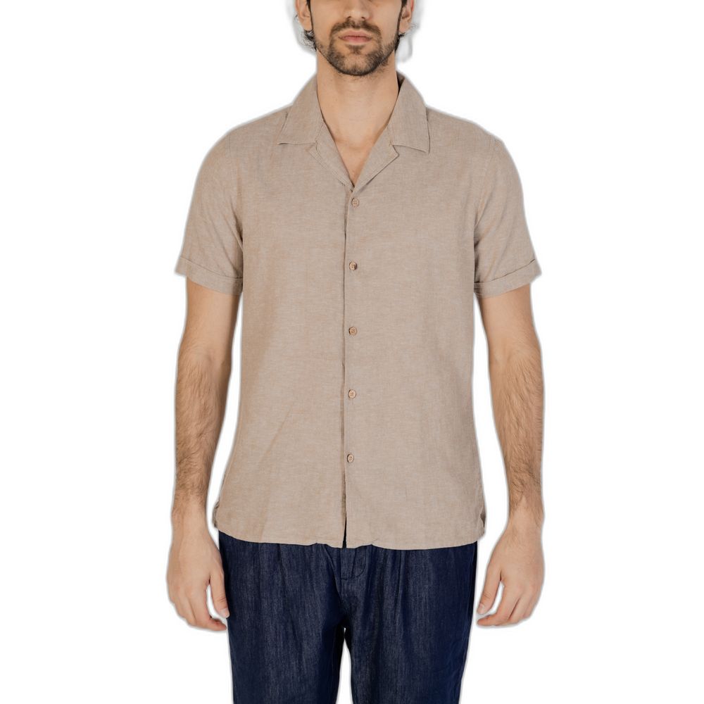 Hamaki-Ho Beige Linen Shirt for Effortless Elegance