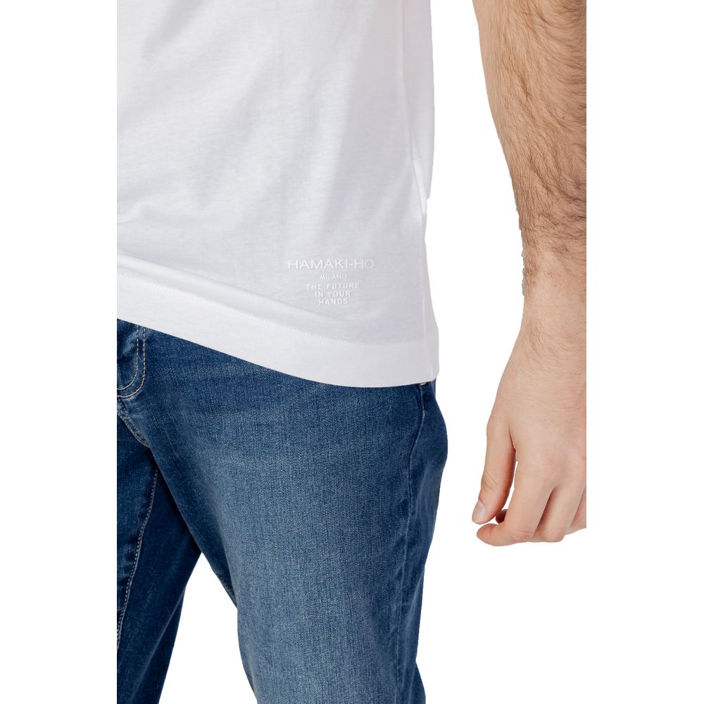 Hamaki-Ho White Cotton T-Shirt for Timeless Elegance