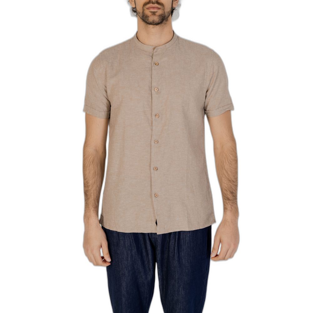 Hamaki-Ho Beige Linen Shirt for Effortless Elegance