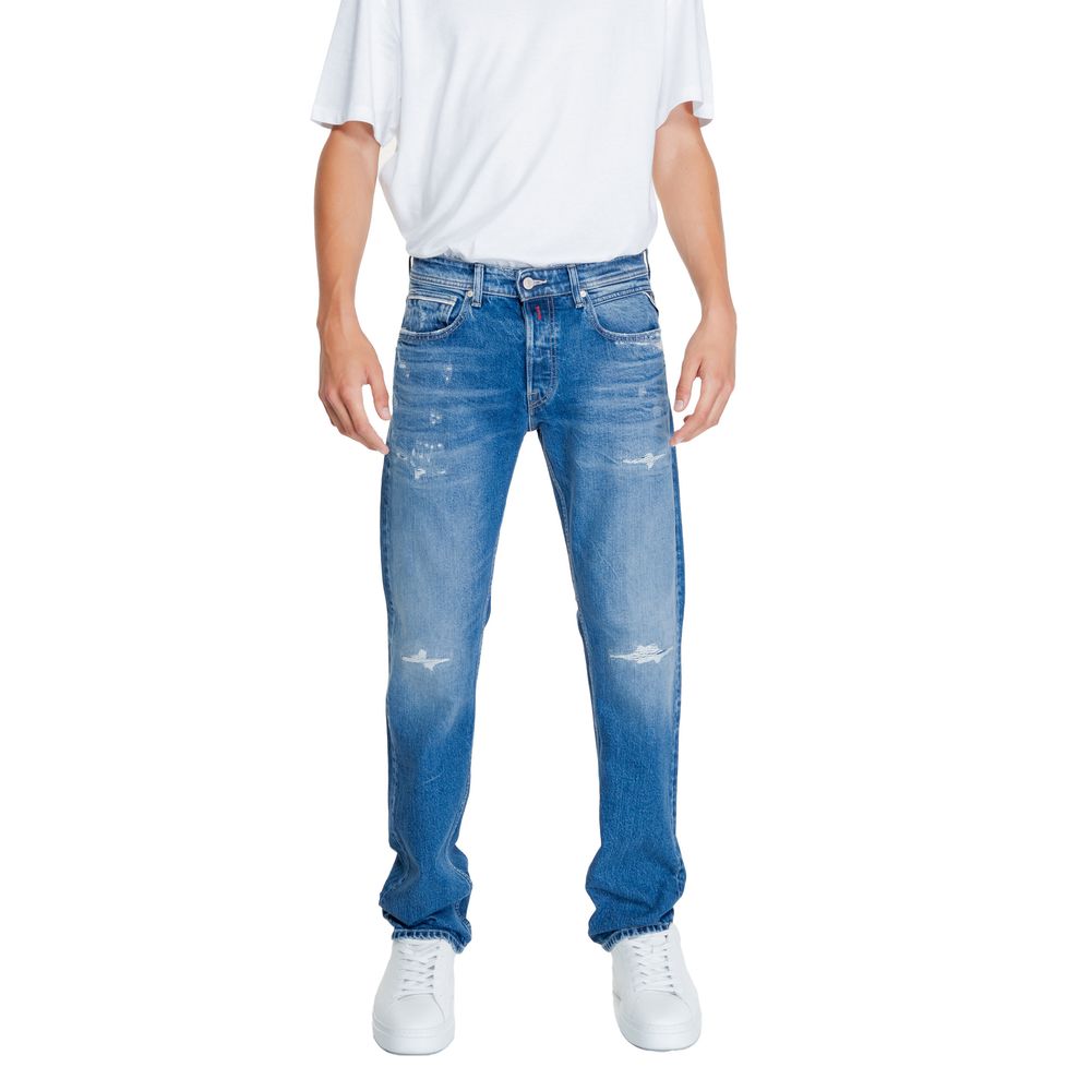 Replay Blue Cotton Jeans & Pant for Effortless Elegance