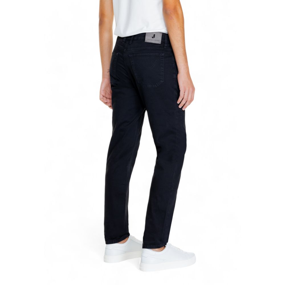 Jeckerson Black Cotton Jeans for Elevated Style