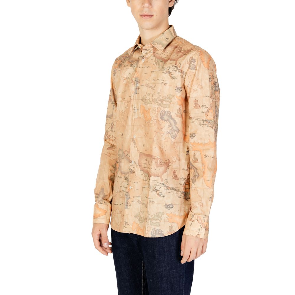 Alviero Martini Prima Classe Beige Cotton Shirt of Distinction
