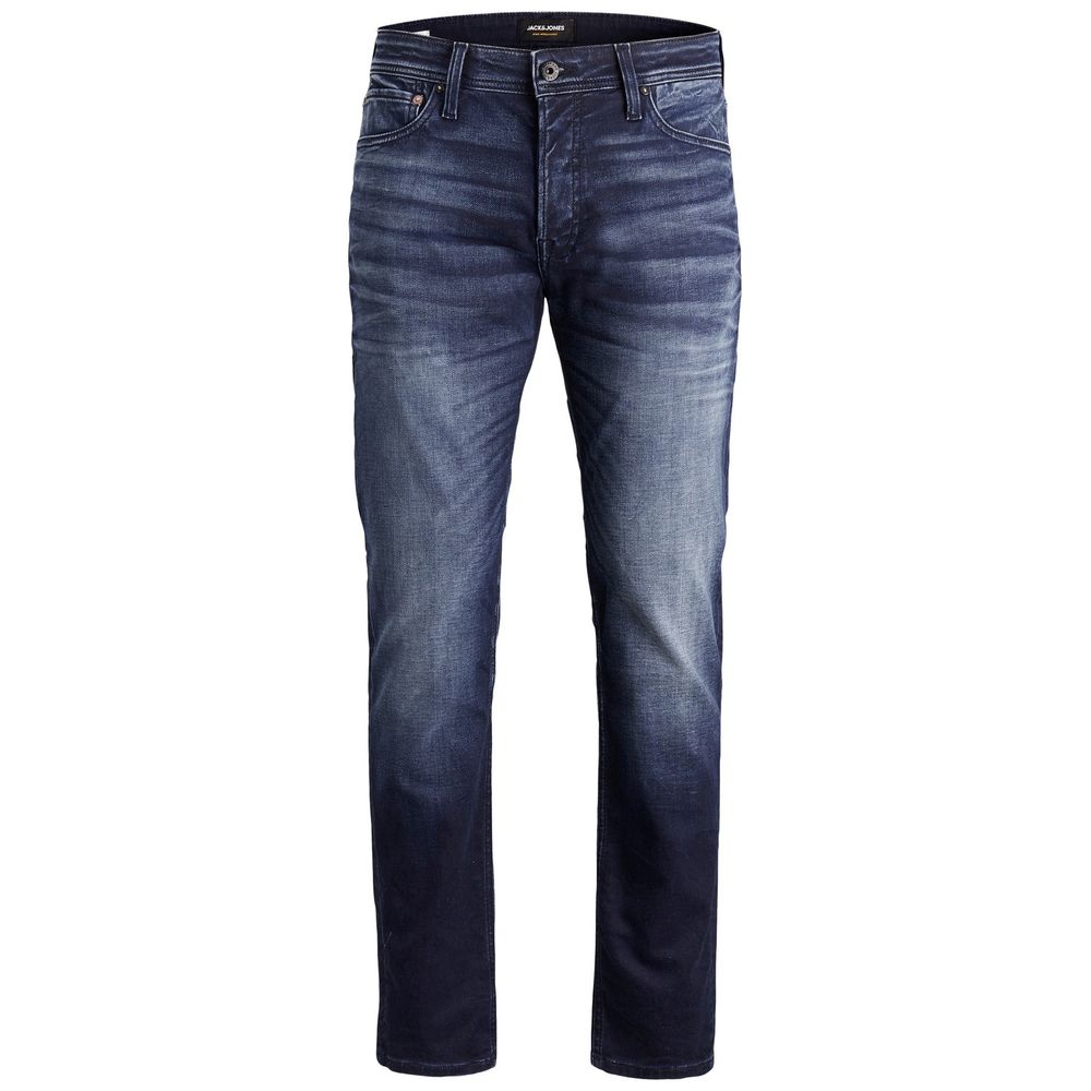 Jack Jones Blue Cotton Jeans for Elevated Style