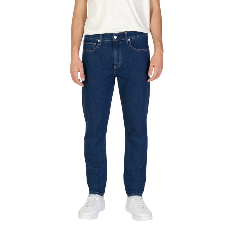 Calvin Klein Blue Cotton Jeans for Effortless Elegance