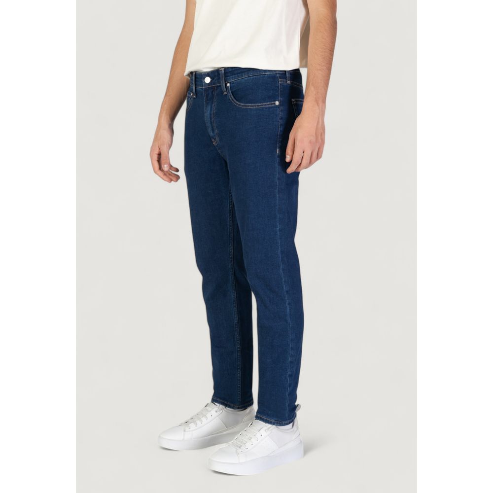 Calvin Klein Blue Cotton Jeans for Effortless Elegance
