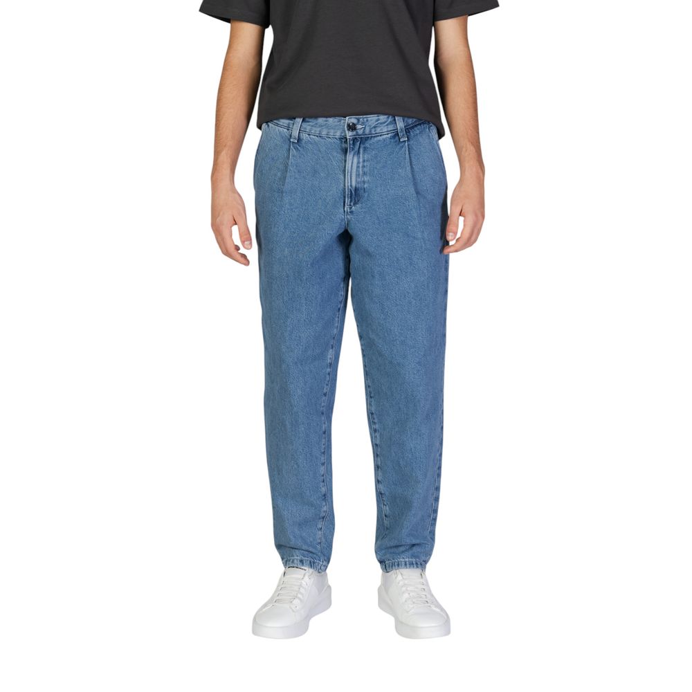 Jack Jones Blue Cotton Jeans for Effortless Elegance