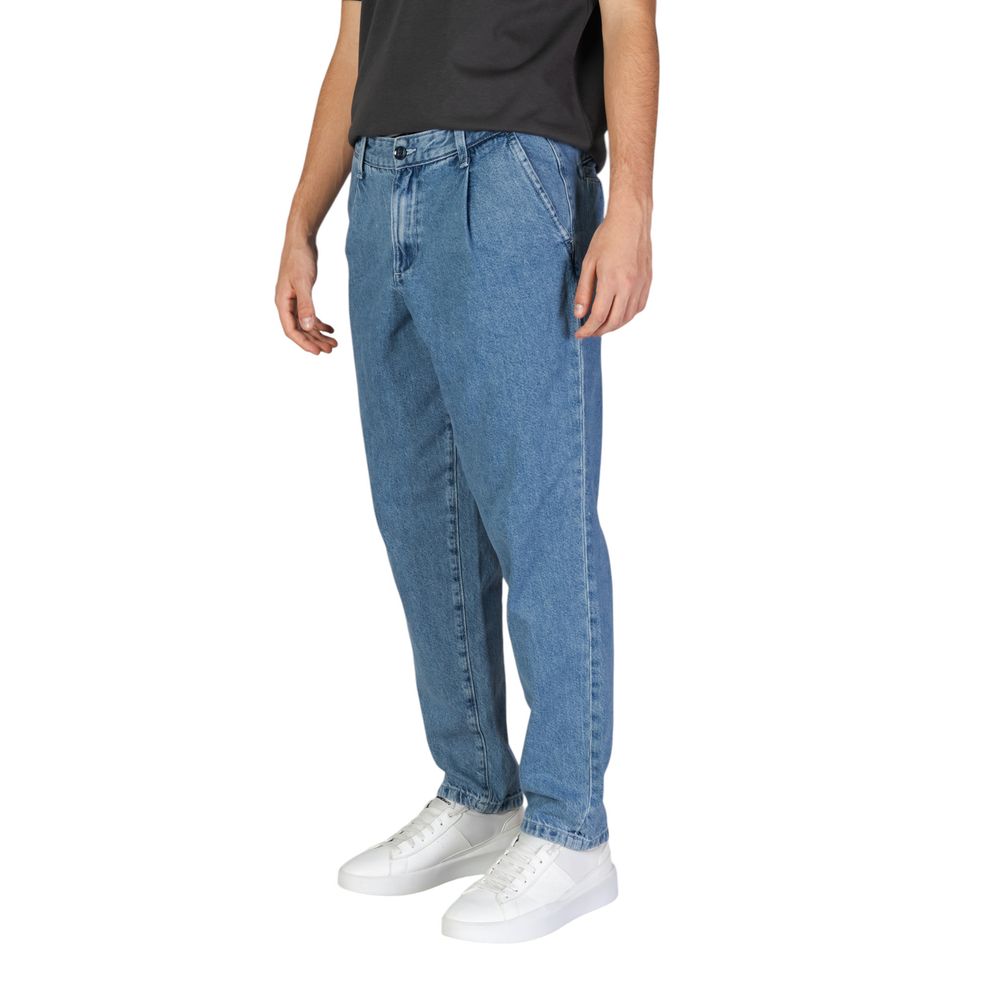 Jack Jones Blue Cotton Jeans for Effortless Elegance