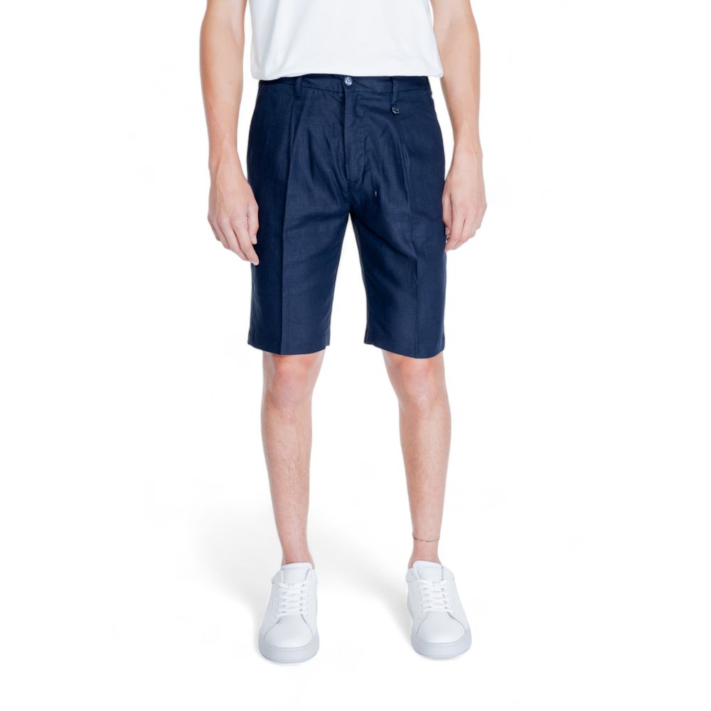 Antony Morato Blue Linen Short for Effortless Sophistication