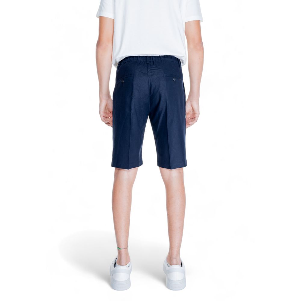 Antony Morato Blue Linen Short for Effortless Sophistication