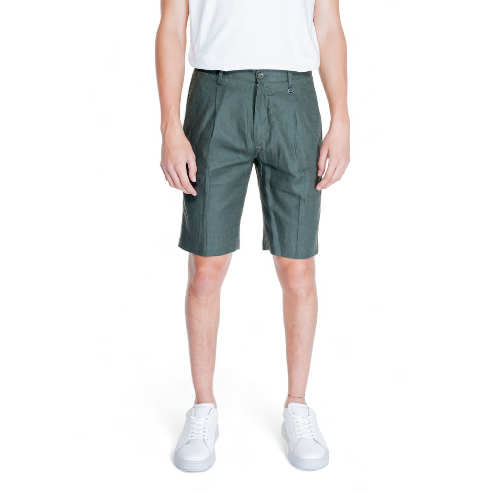 Antony Morato Green Linen Shorts for Effortless Elegance