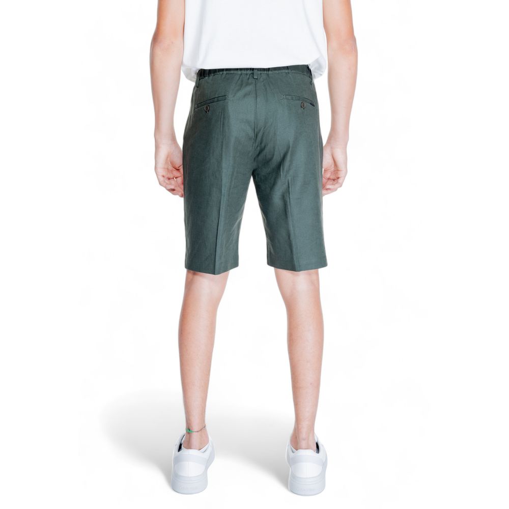 Antony Morato Green Linen Shorts for Effortless Elegance