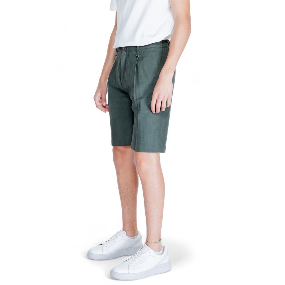 Antony Morato Green Linen Shorts for Effortless Elegance