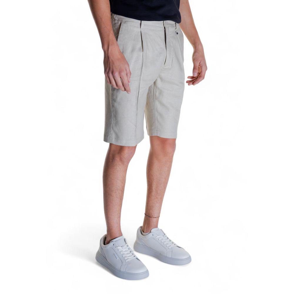 Antony Morato Beige Linen Short for Effortless Elegance