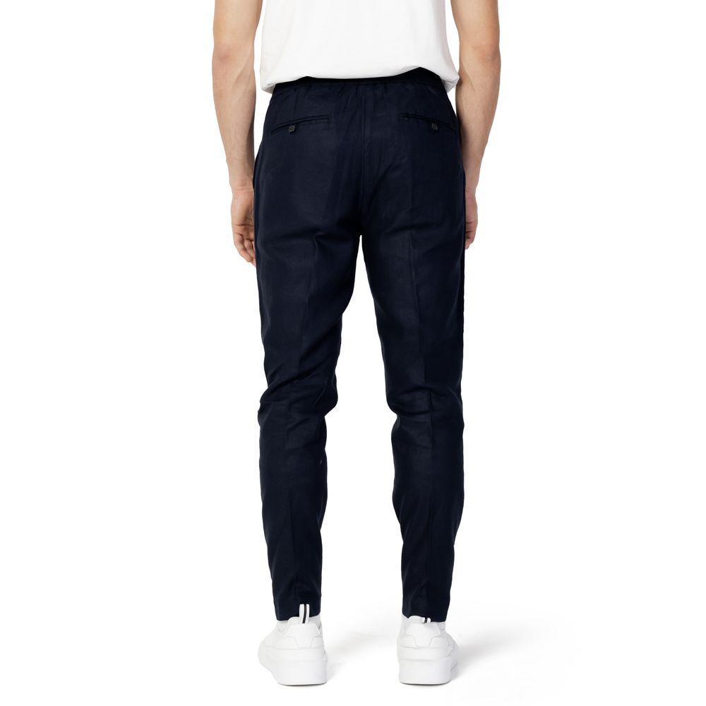 Antony Morato Blue Linen Jeans for Elevated Style