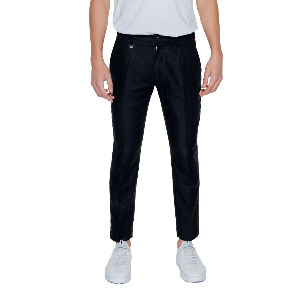 Antony Morato Black Linen Jeans for Elevated Style