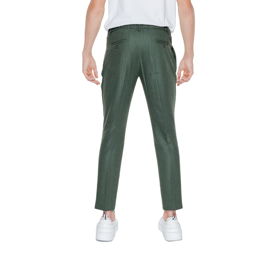 Antony Morato Green Linen Jeans for Effortless Elegance