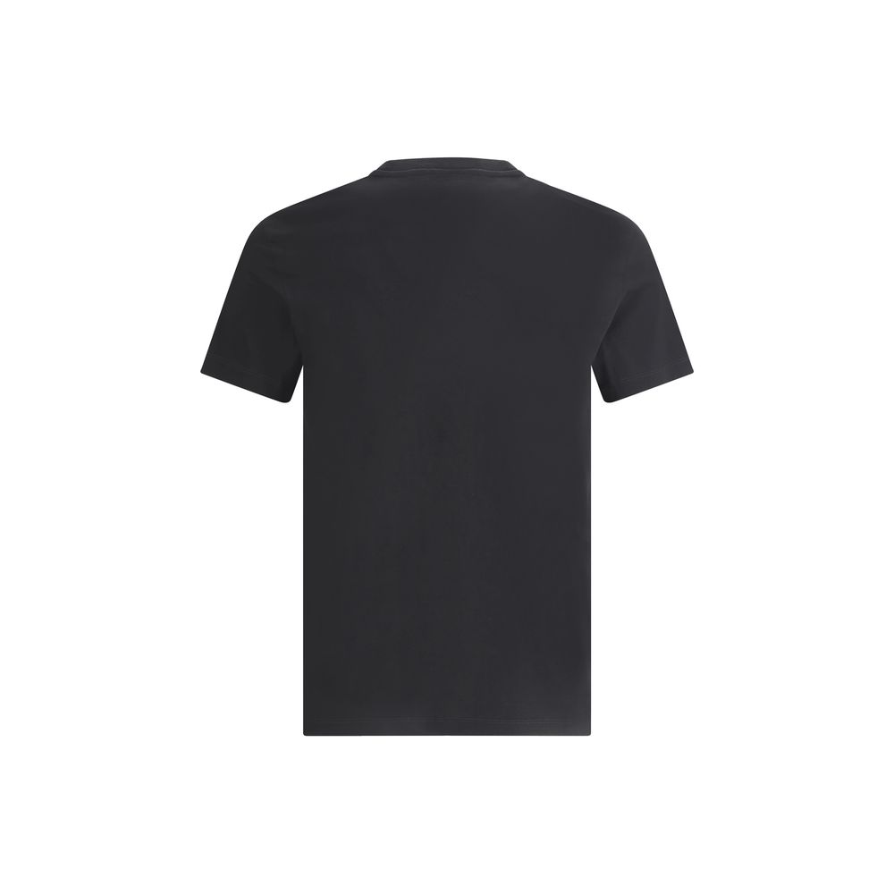 Versace Black Cotton T-shirt with Iconic Medusa Emblem
