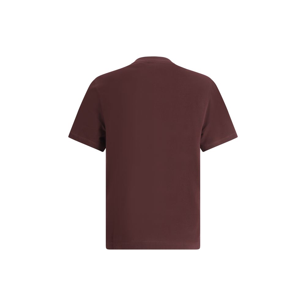 Versace White Cotton T-Shirt with Iconic Monogram and Minimalist Style