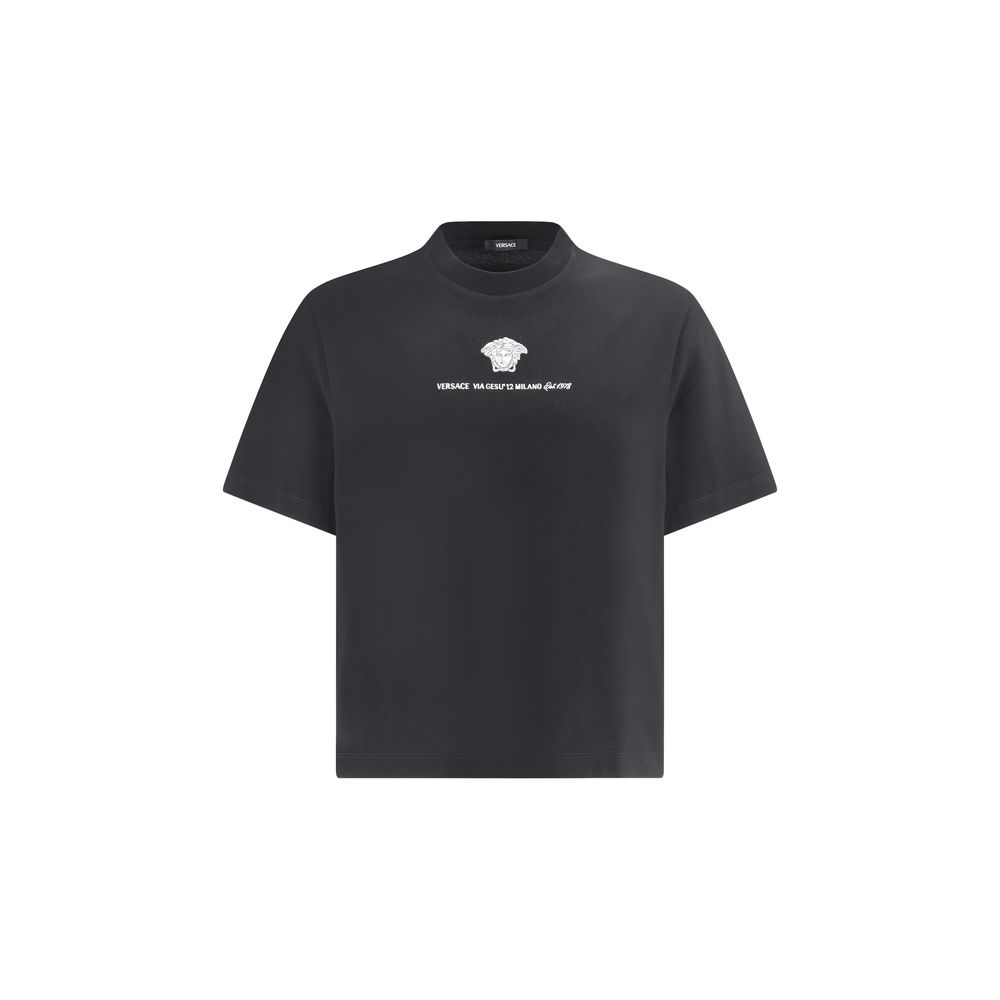 Versace White Premium Cotton T-Shirt for Effortless Elegance